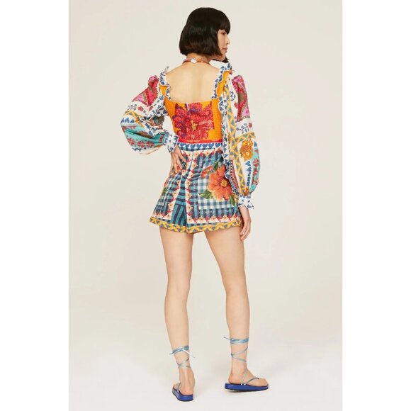 Farm Rio Summer Vibe Romper Blue - Picture 3 of 7